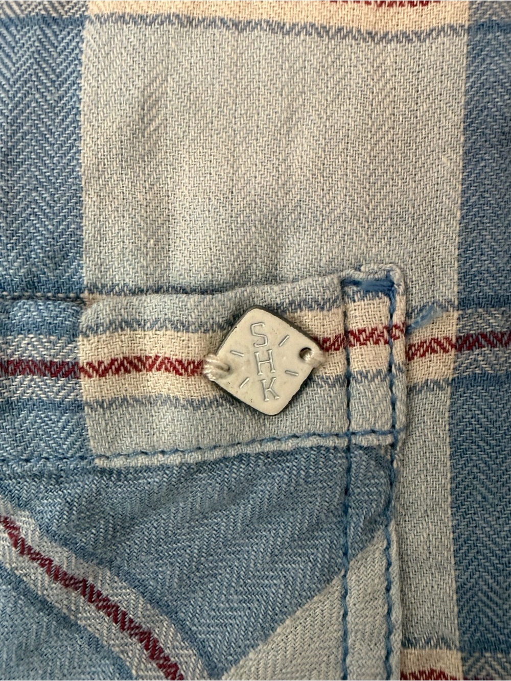 Boys Light Blue Plaid Scotch and Soda Button-Up Shirt - Picture 9 of 9
